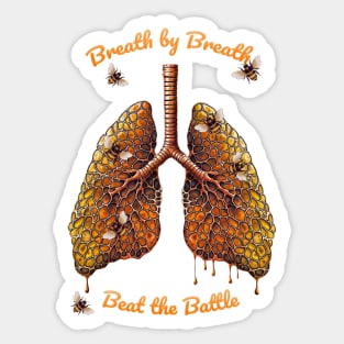 Lungs honey beehive, honeycombs, bees, lungs cancer, Breathe, respiratory therapist Sticker